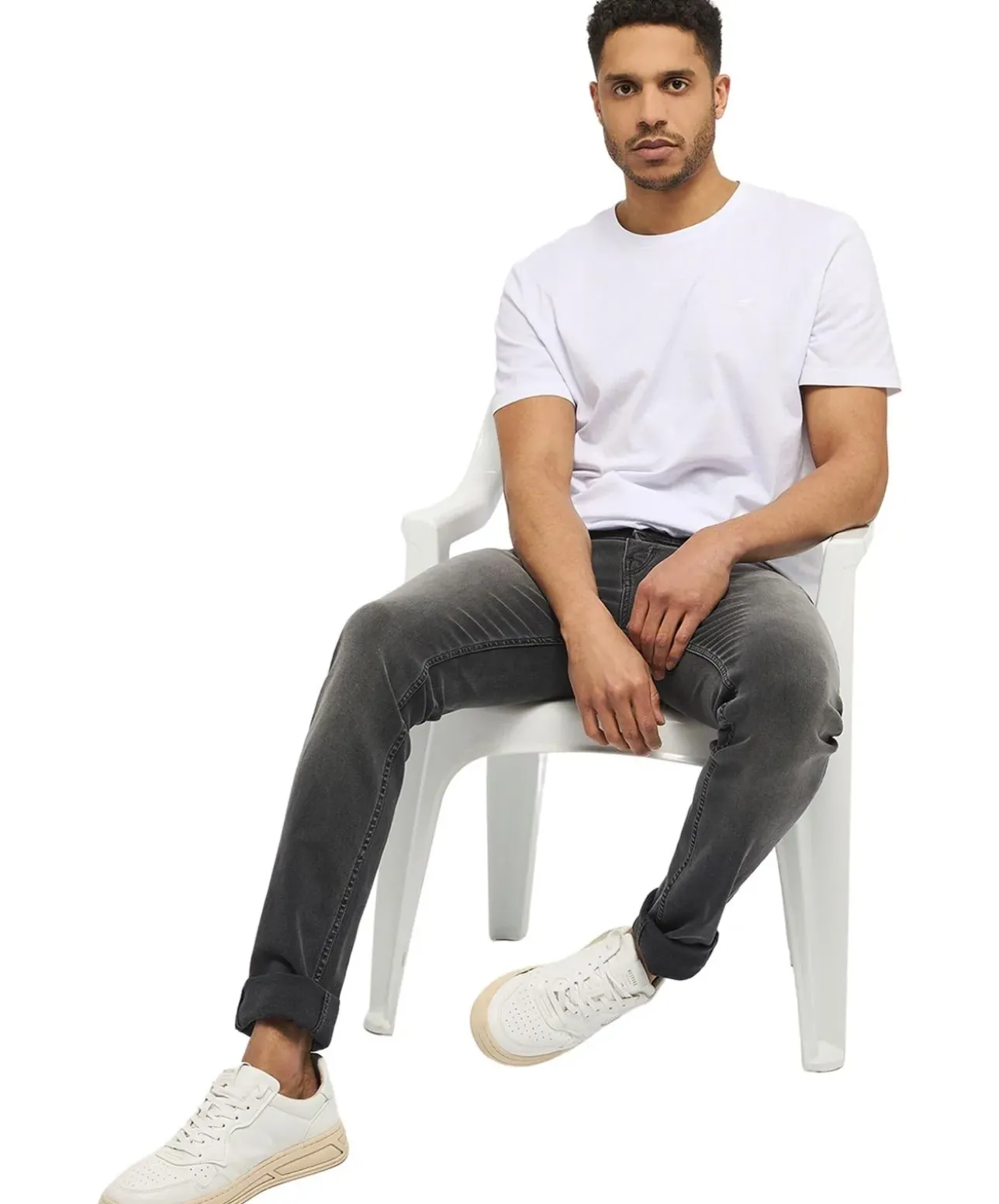 Mustang Frisco Jeans Skinny Fit im schwarzem Bleach Look