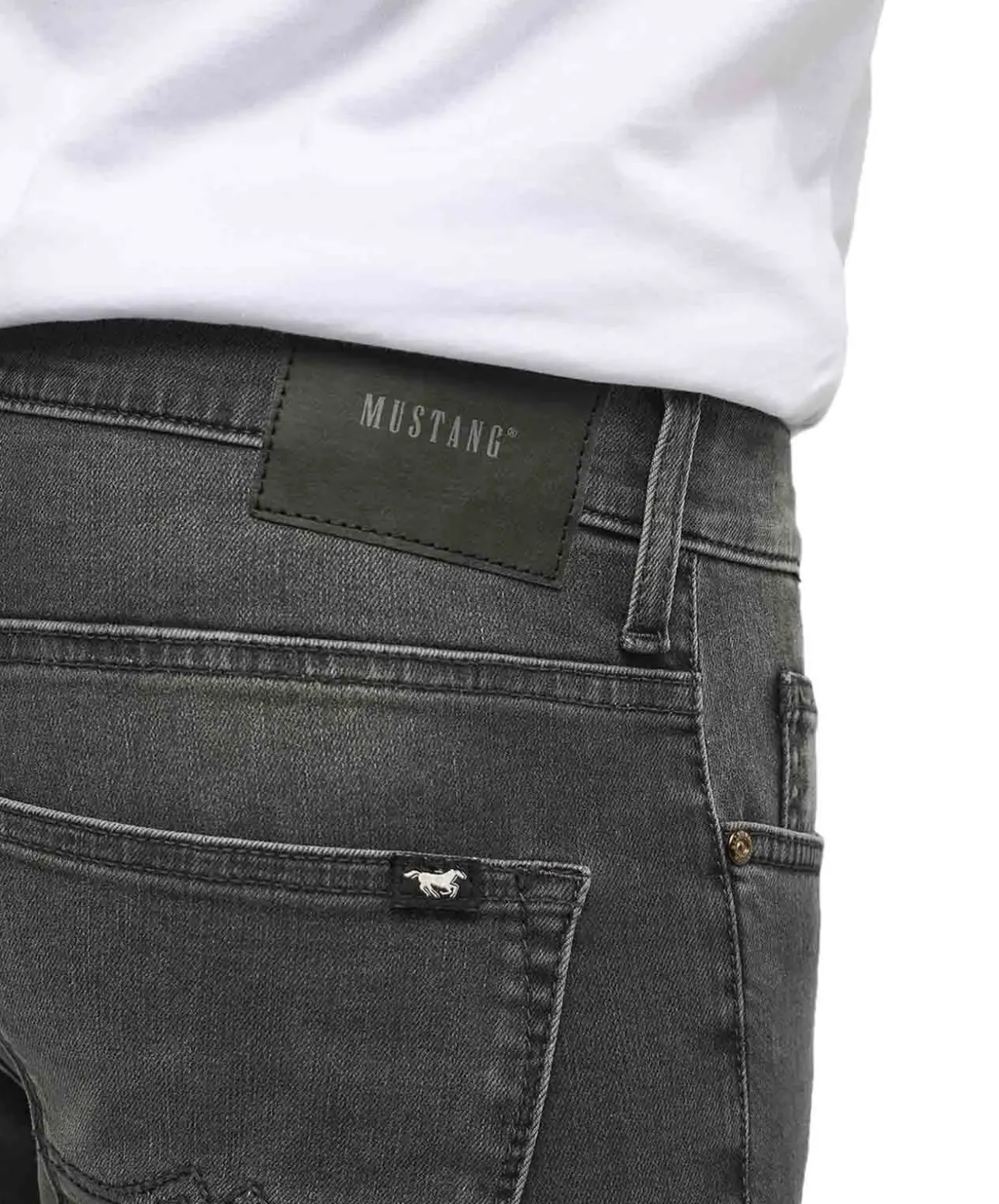 Mustang Frisco Jeans Skinny Fit im schwarzem Bleach Look