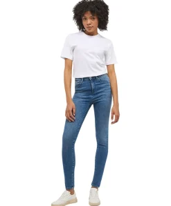 Mustang Georgia Jeans Skinny Fit in mittelblauer Used-Optik