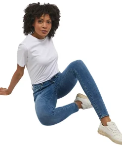 Mustang Georgia Jeans Skinny Fit in mittelblauer Used-Optik