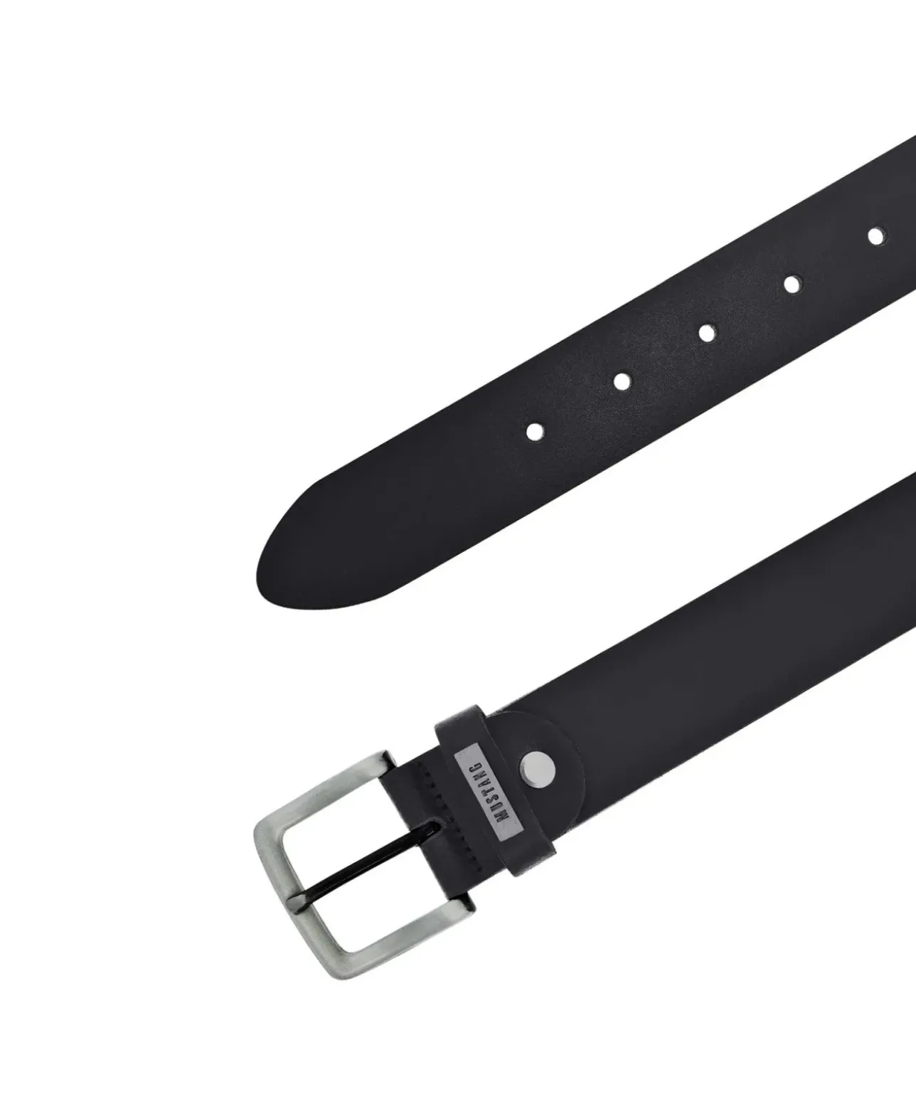 Mustang Gürtel aus Leder mit Pullup-Effekt in Schwarz
