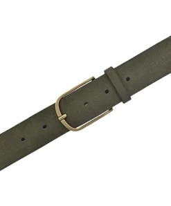 Mustang Gürtel aus Velourleder in Olive