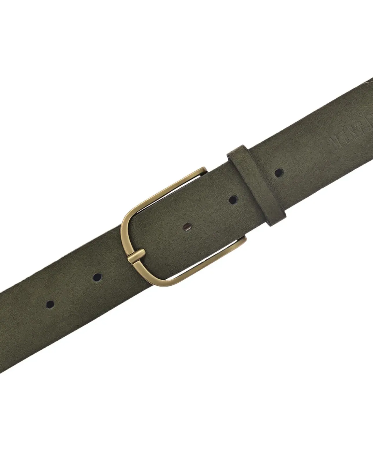 Mustang Gürtel aus Velourleder in Olive