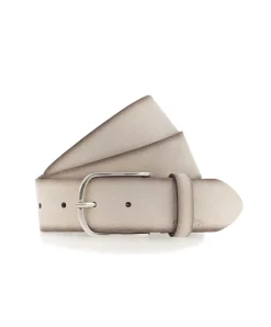 Mustang Gürtel aus Velourleder in Beige
