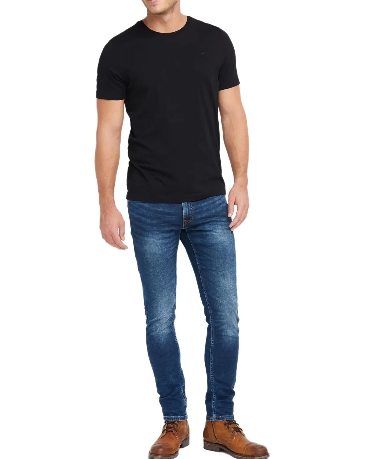 Mustang Herren Jeans Oregon Tapered Fit in Blue Dark