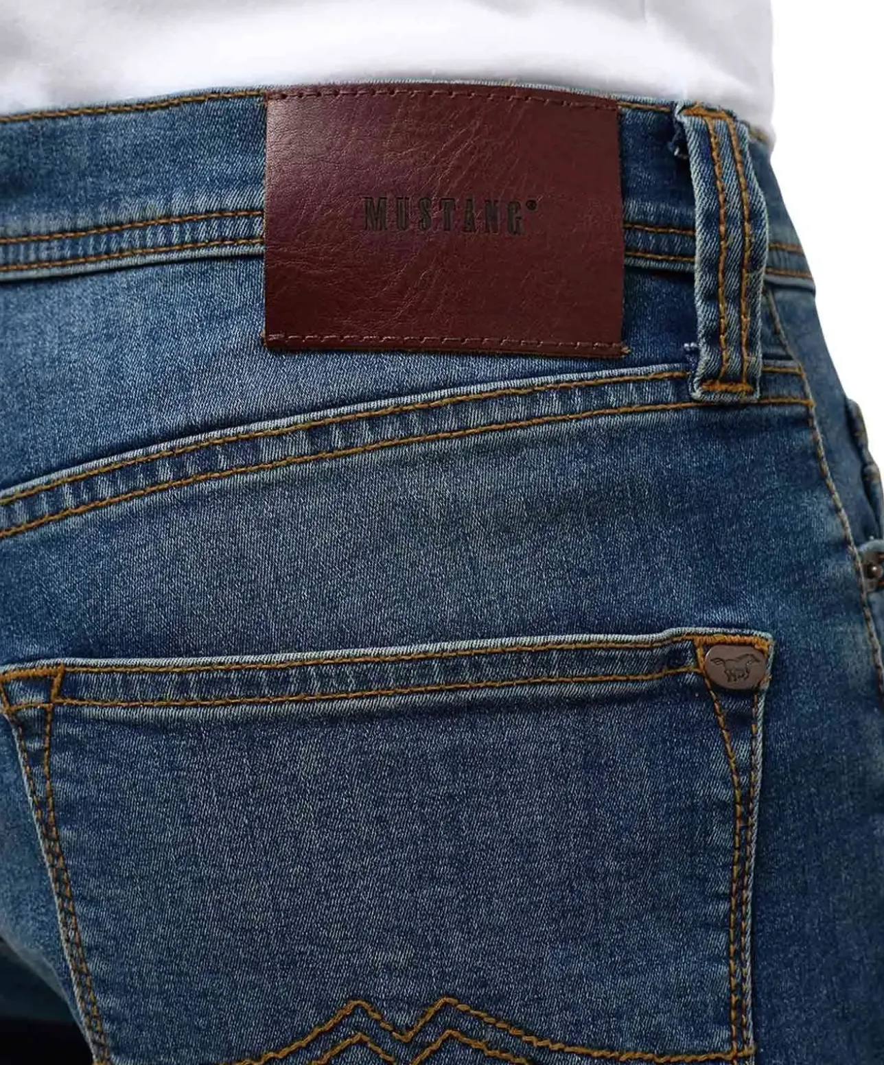 Mustang Herren Jeans Slim Fit Vegas im Used Look