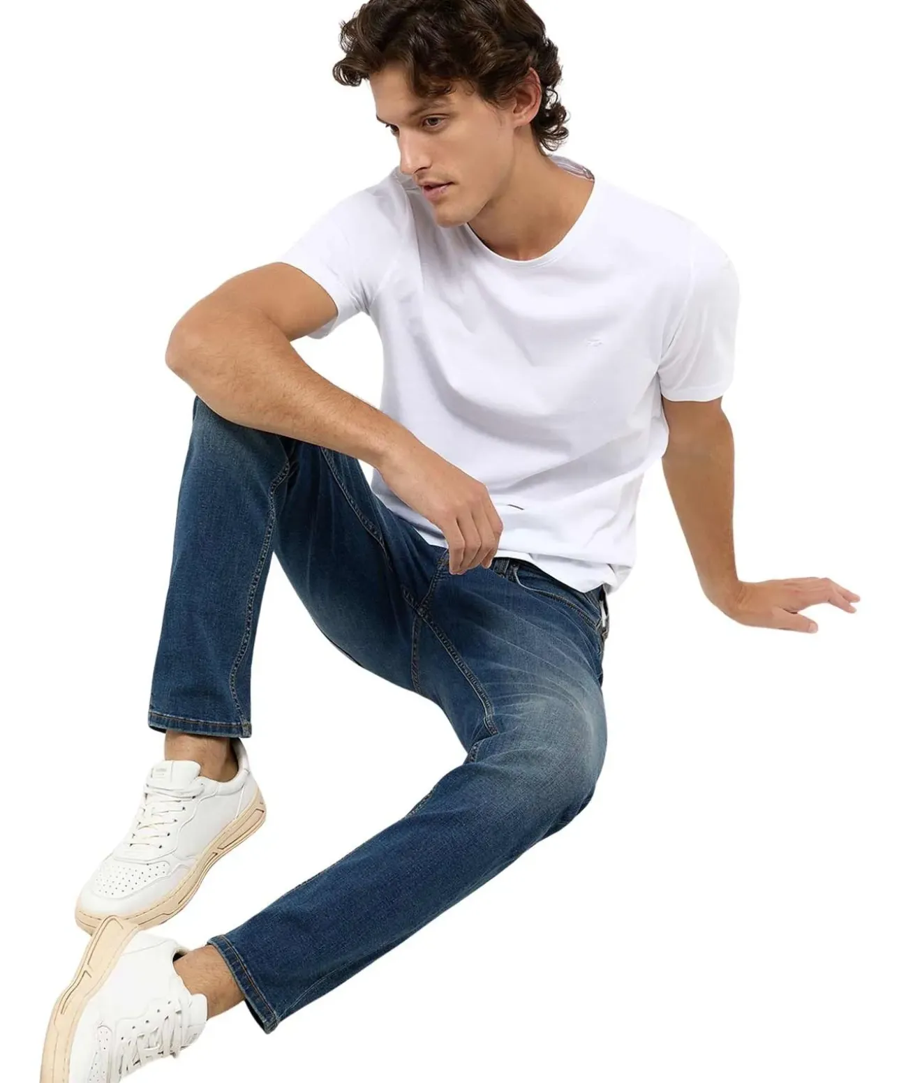 Mustang Herren Jeans Slim Fit Vegas im Used Look