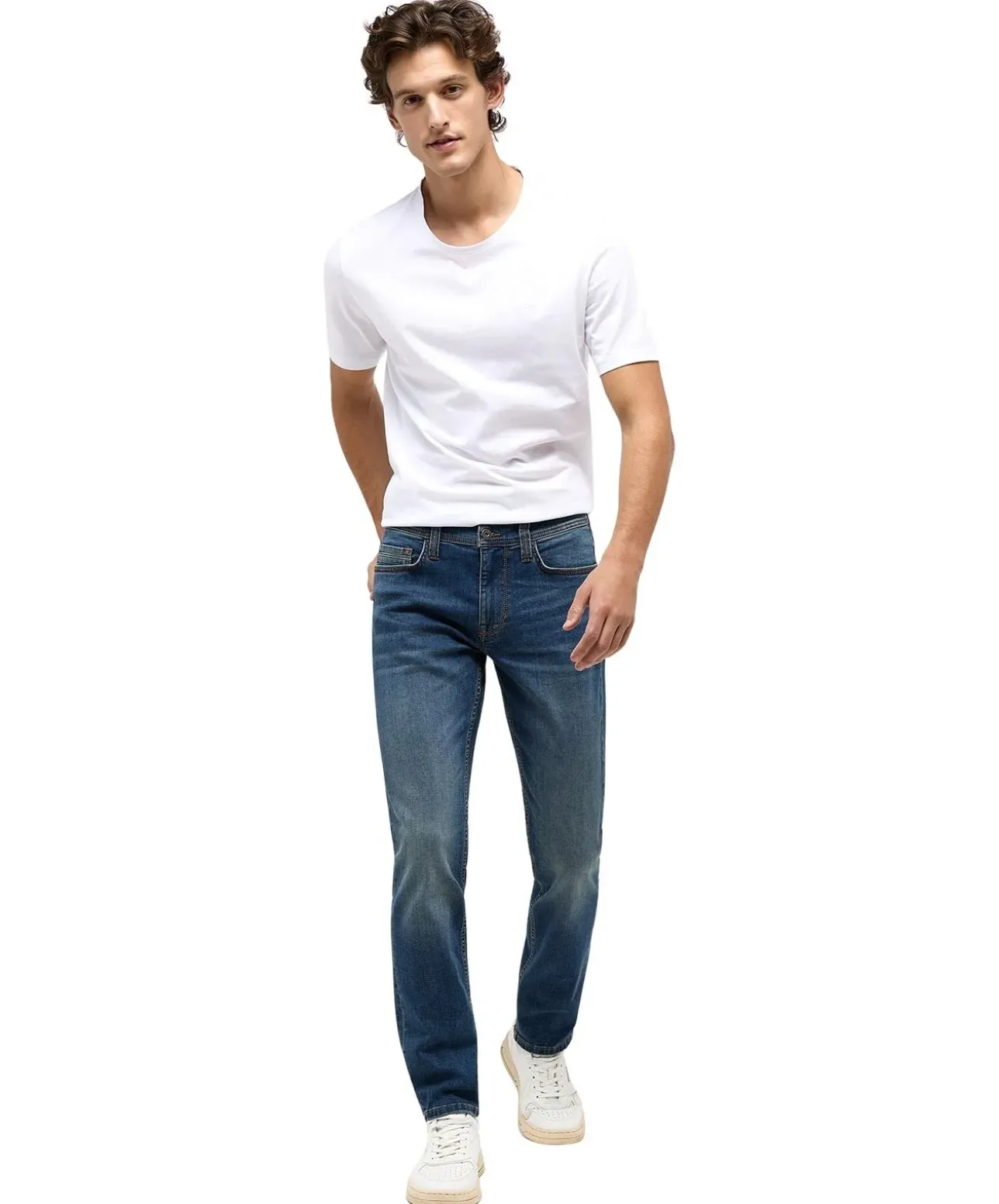 Mustang Herren Jeans Slim Fit Vegas im Used Look
