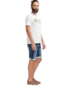 Mustang Herren Jeansshort Chicago in blauem Casual Look