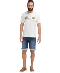 Mustang Herren Jeansshort Chicago in blauem Casual Look
