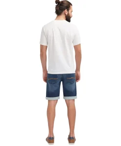 Mustang Herren Jeansshort Chicago in blauem Casual Look