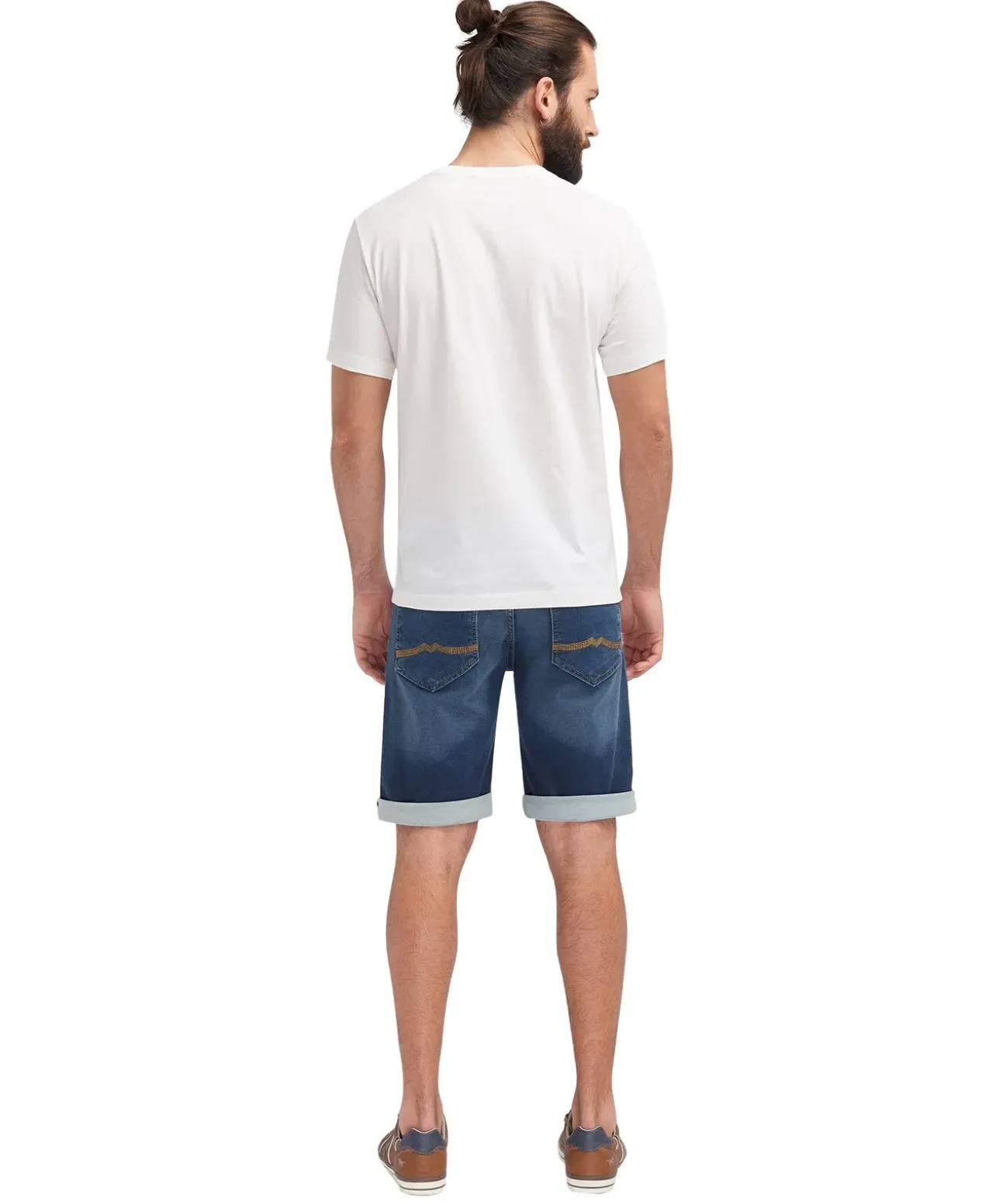 Mustang Herren Jeansshort Chicago in blauem Casual Look