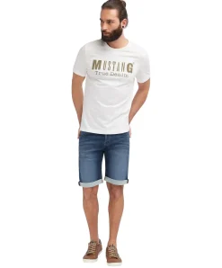 Mustang Herren Jeansshort Chicago in blauem Casual Look