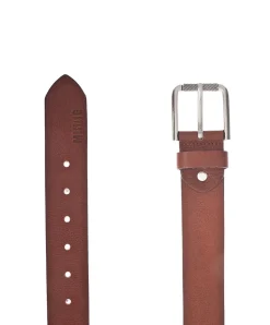 Mustang Herren-Gürtel aus Vollleder in braunem Cognac