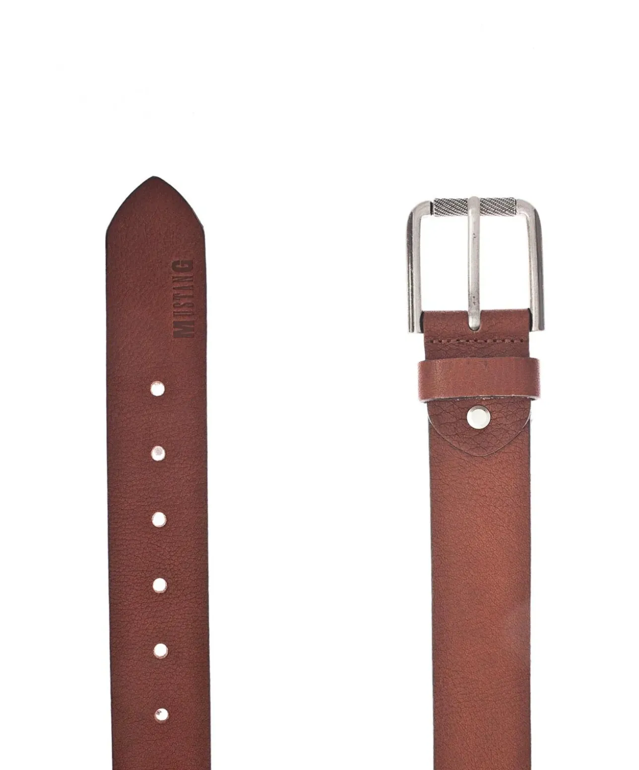 Mustang Herren-Gürtel aus Vollleder in braunem Cognac