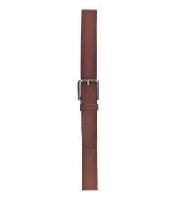 Mustang Herren-Gürtel aus Vollleder in braunem Cognac