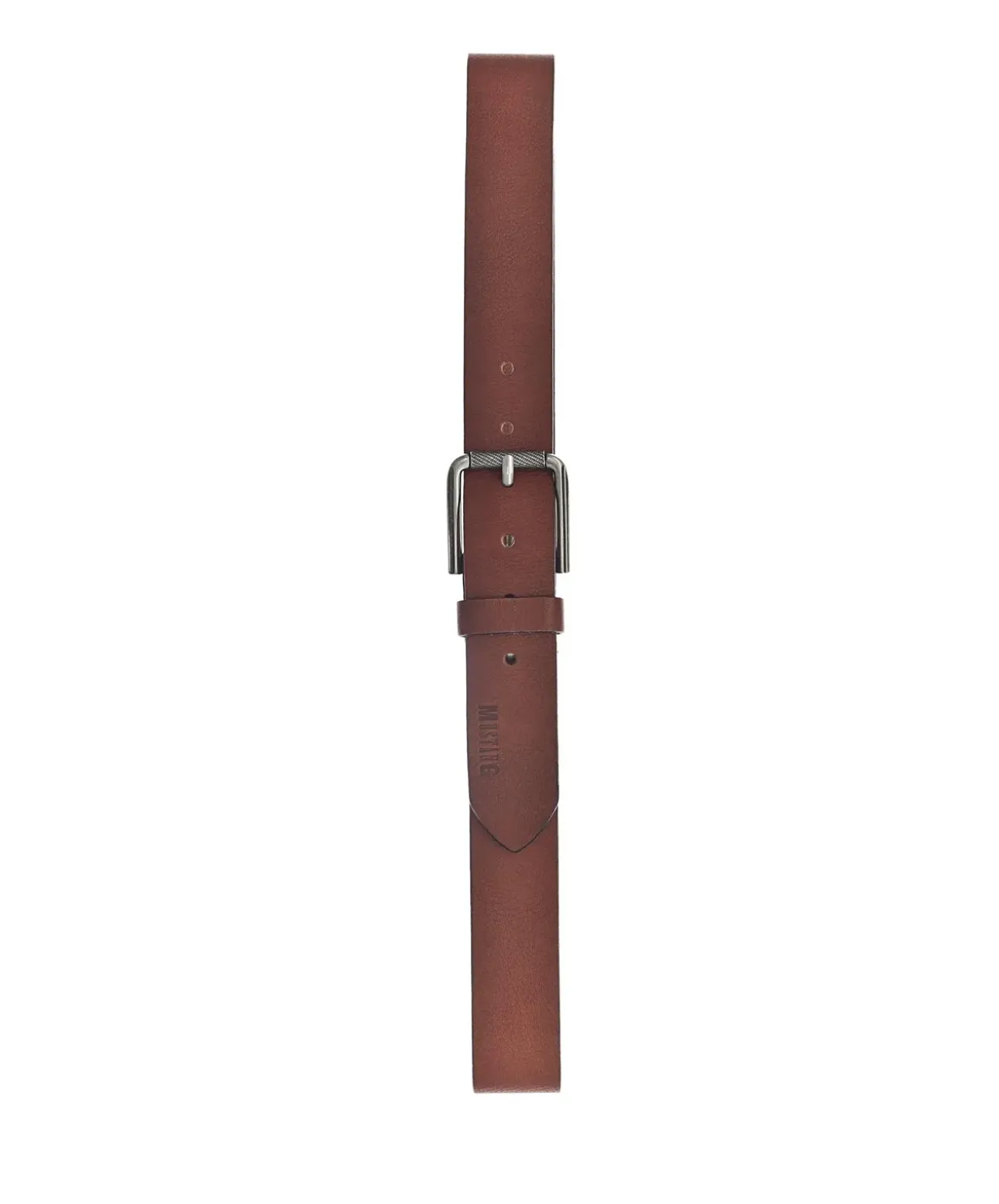 Mustang Herren-Gürtel aus Vollleder in braunem Cognac