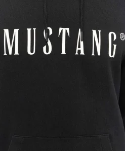 Mustang Hoodie Bronson in Schwarz mit Label-Print