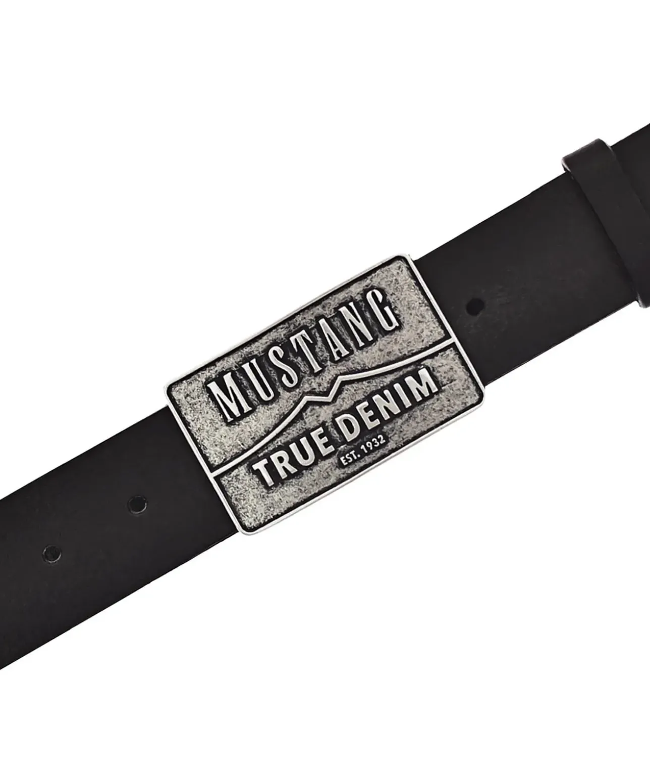 Mustang Koppelgürtel in Schwarz mit Vintage-Charakter