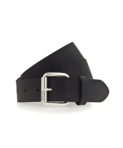 Mustang Ledergürtel 4cm breit mit Dornschließe in Schwarz