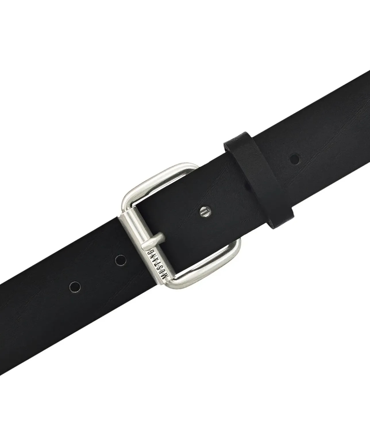 Mustang Ledergürtel 4cm breit mit Dornschließe in Schwarz