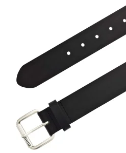 Mustang Ledergürtel 4cm breit mit Dornschließe in Schwarz