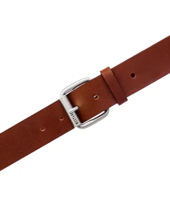 Mustang Ledergürtel 4cm breit mit Dornschließe in Cognac