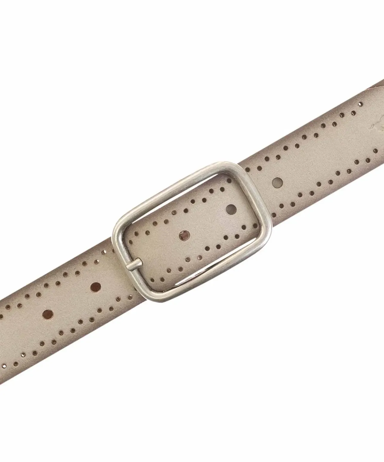 Mustang Ledergürtel mit Lochstanzung in Creme