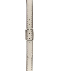Mustang Ledergürtel mit Lochstanzung in Creme