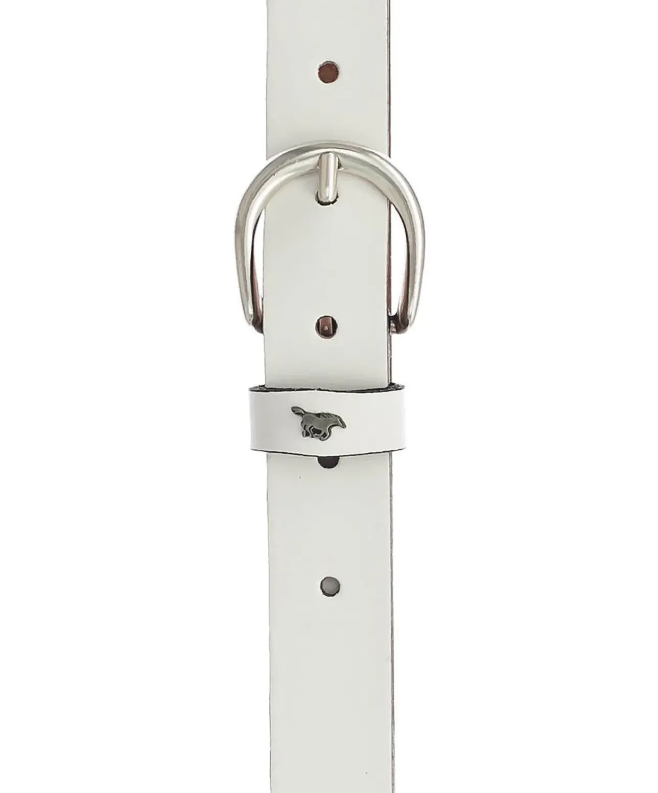 Mustang Ledergürtel mit Pull-Up-Optik in weißem Vintagecharakter