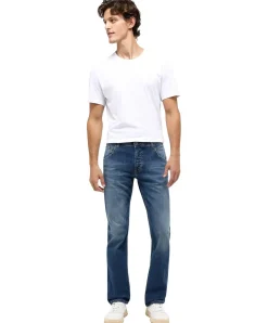 Mustang Michigan Straight Jeans in Light Scratched Used
