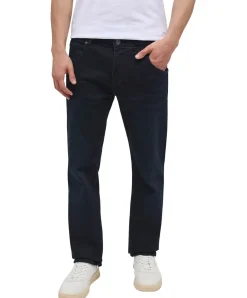 Mustang Michigan Straight Jeans in dunkelblauer Waschung