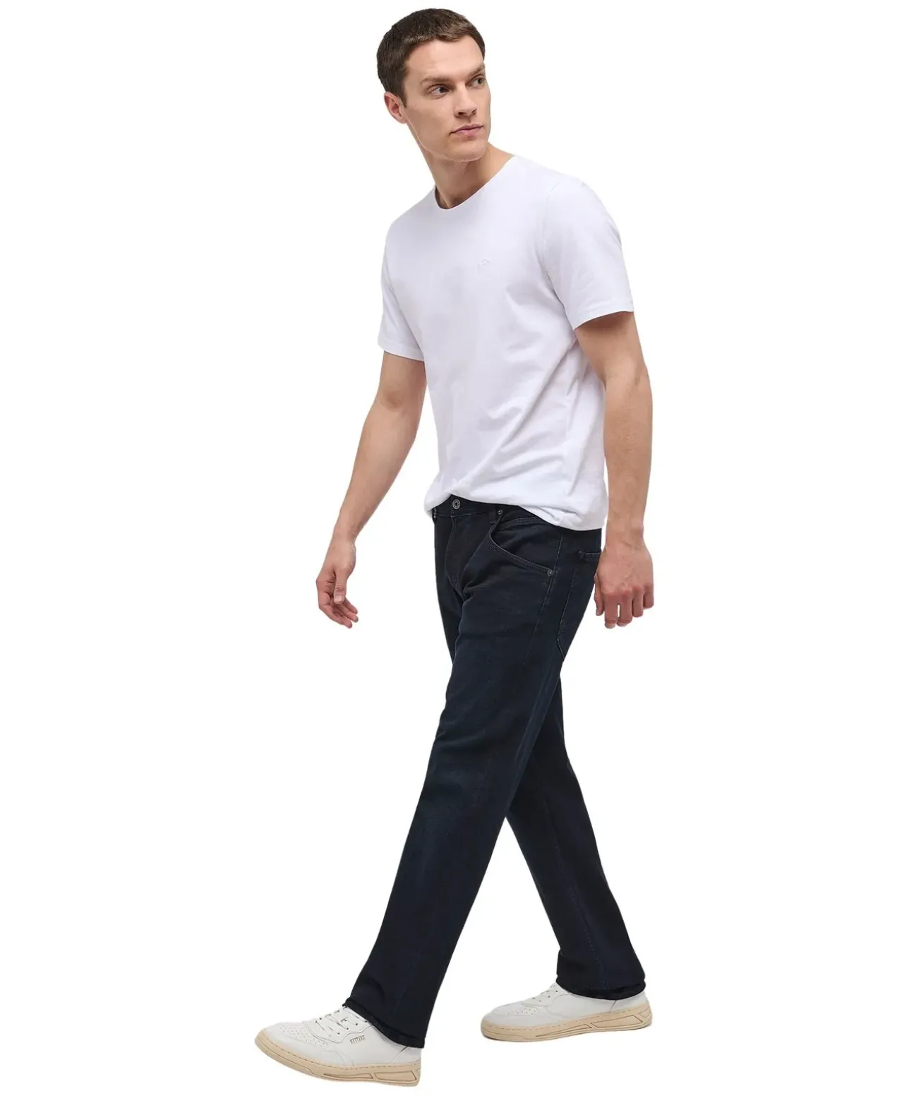 Mustang Michigan Straight Jeans in dunkelblauer Waschung