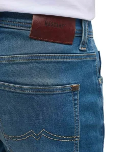 Mustang Oregon Slim K Jeans in mittelblauer Uesd-Waschung