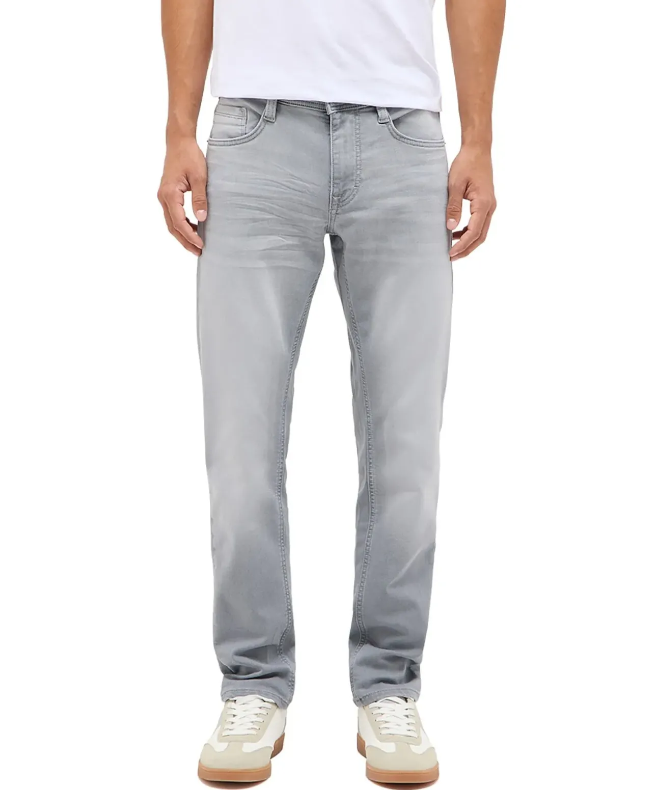 Mustang Oregon Slim K Jeans in Hellgrau