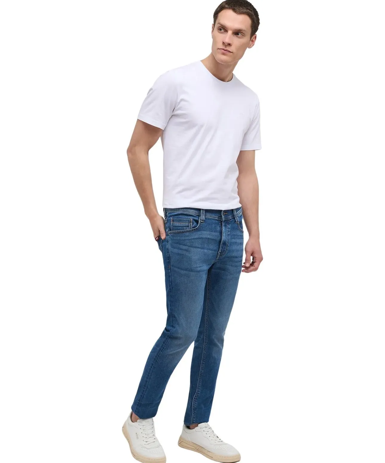 Mustang Oregon Slim K Jeans in mittelblauer Waschung