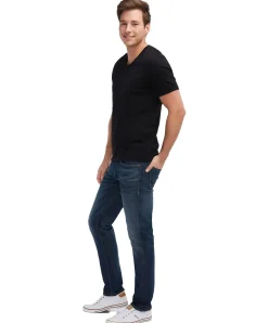 Mustang Oregon Taperd Jeans in Dark Rinse Used