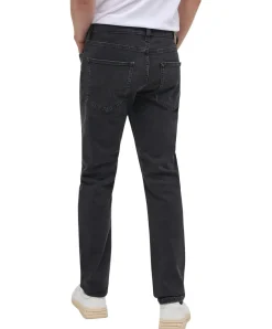 Mustang Orlando Slim Jeans im schwarzem Used Look