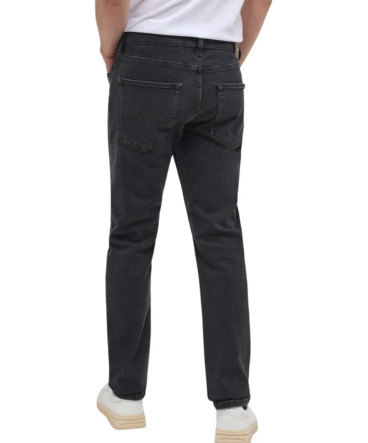 Mustang Orlando Slim Jeans im schwarzem Used Look