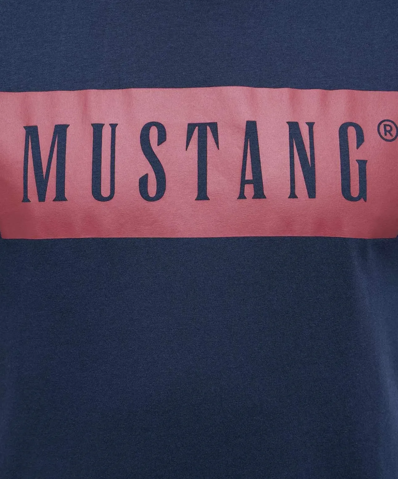 Mustang Print T-Shirt Austin aus Baumwolle in Dunkelblau