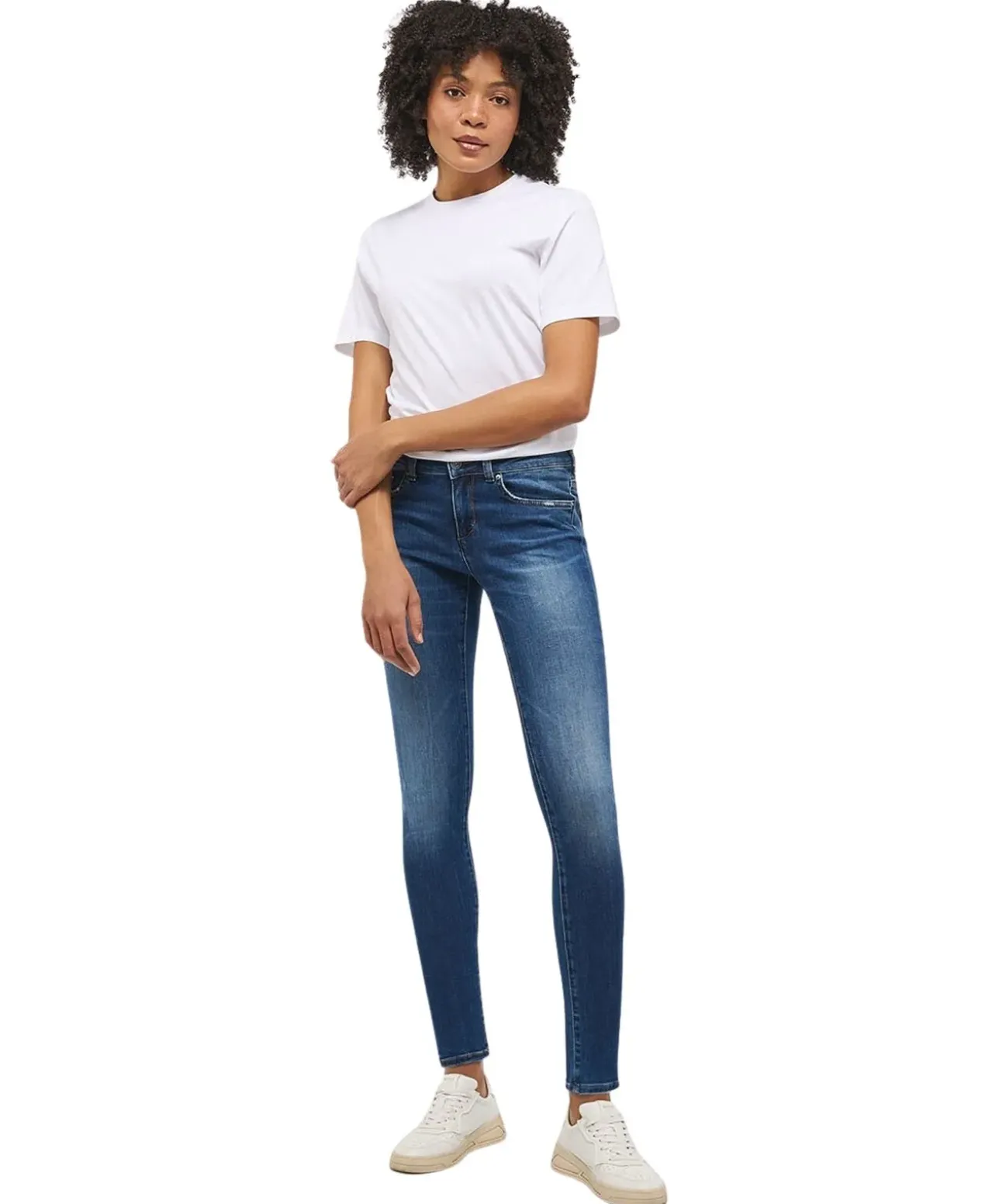 Mustang Quincy Skinny fit Jeans in mittelblauer Waschung
