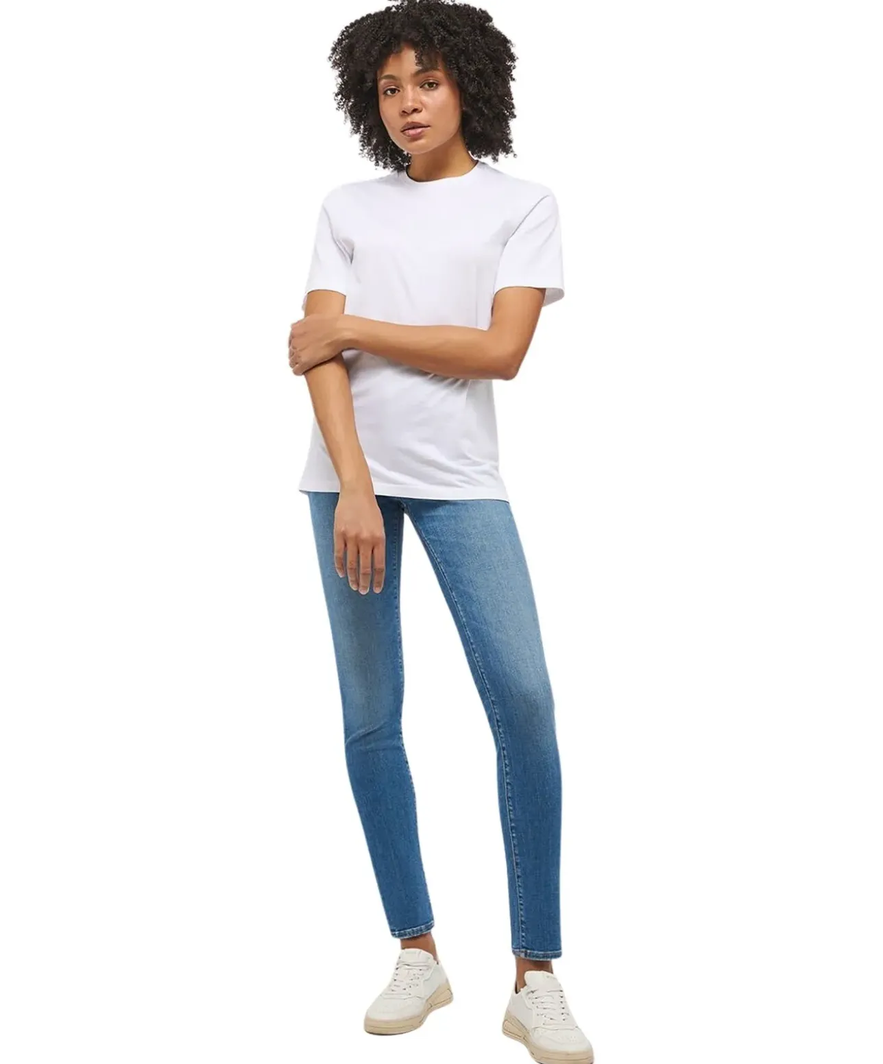 Mustang Shelby Jeans Slim Fit in mittelblauer Used-Waschung