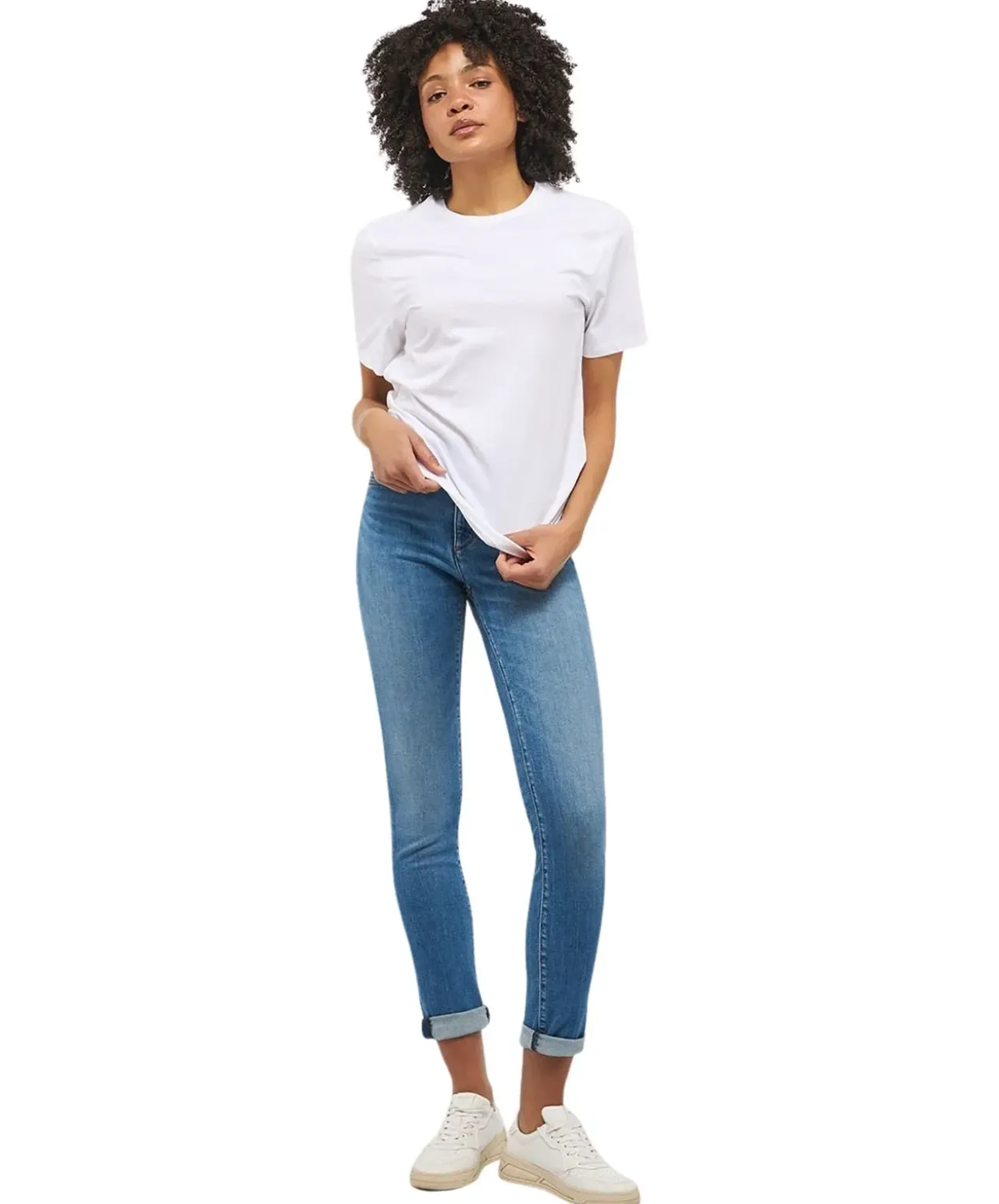 Mustang Shelby Jeans Slim Fit in mittelblauer Used-Waschung