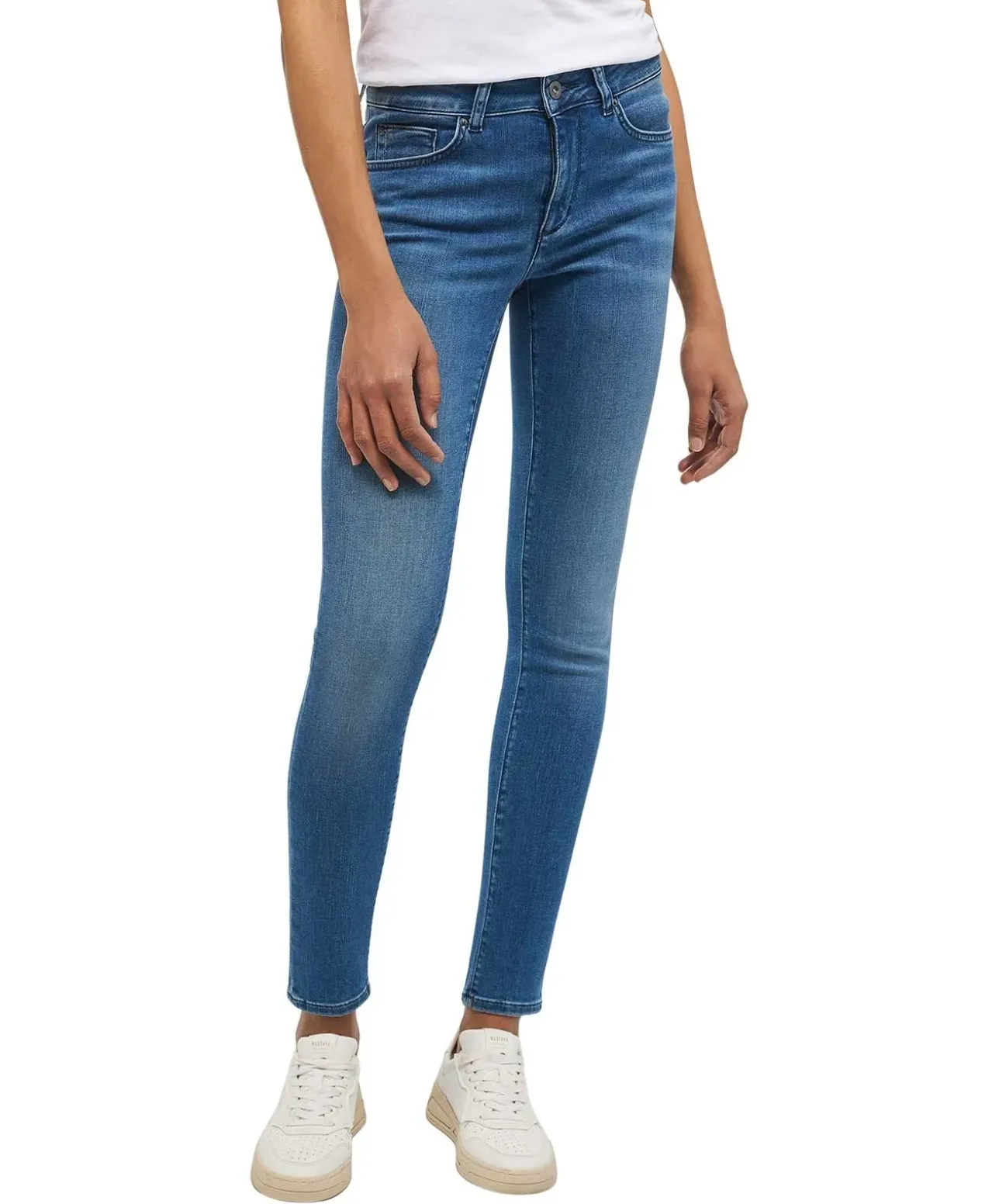 Mustang Shelby Skinny Jeans in mittlerer Used Waschung