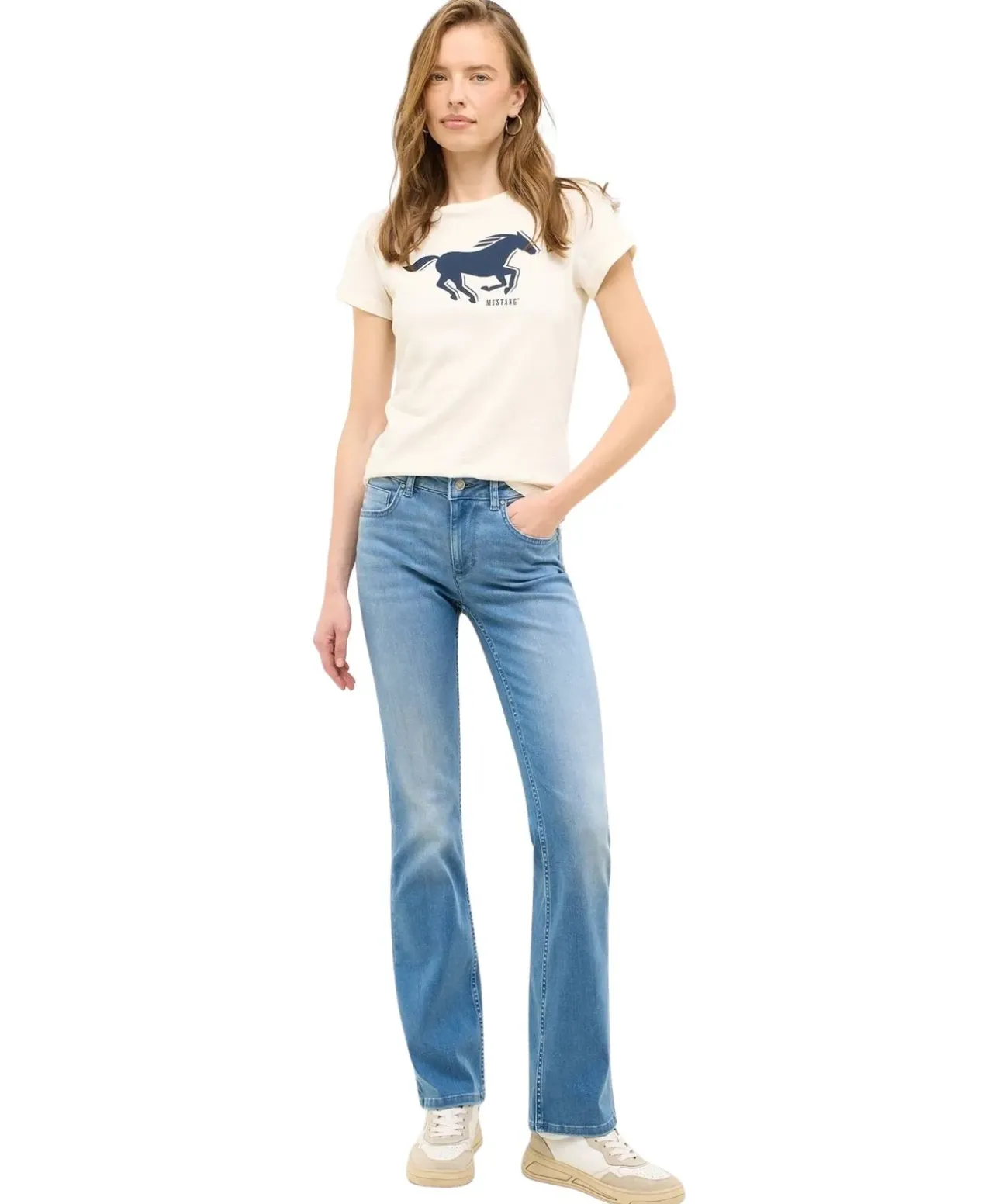 Mustang Shelby Slim Boot Jeans in Hellblau