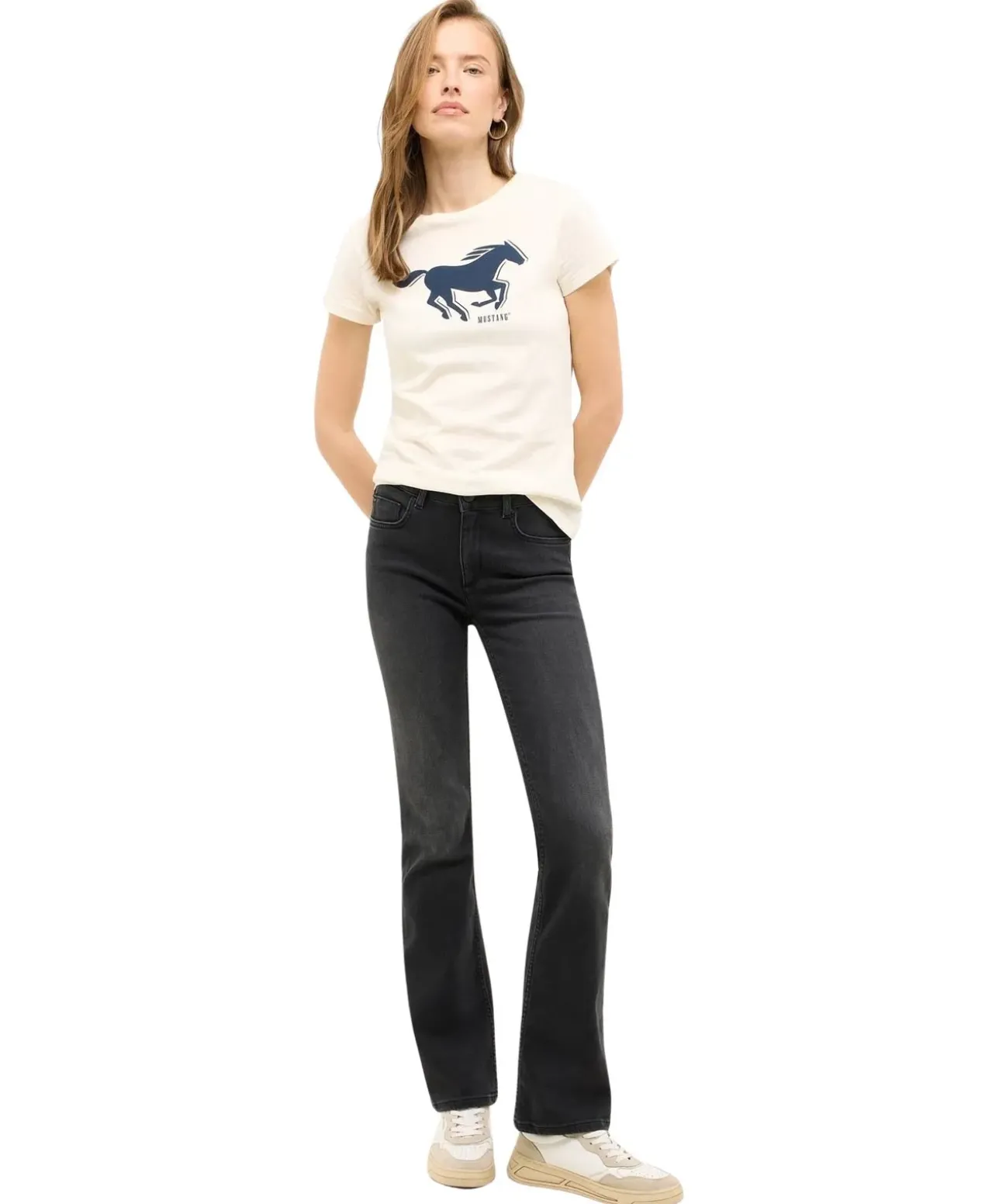Mustang Shelby Slim Bootcut in Schwarz
