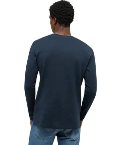 Mustang Shirt Arminto in Dunkelblau mit Langarm