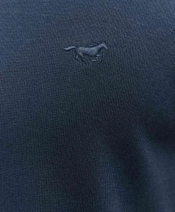 Mustang Shirt Arminto in Dunkelblau mit Langarm