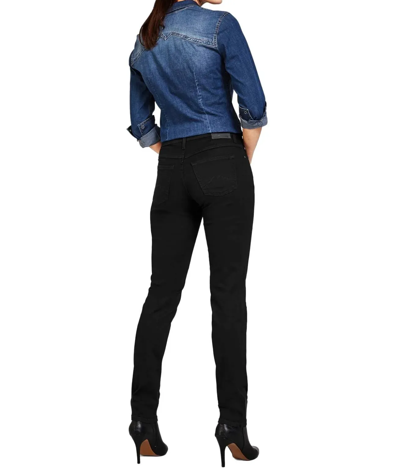 Mustang Sissy Slim Jeans aus Schwarzem Denim