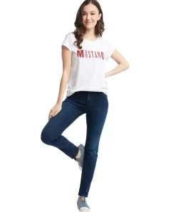 Mustang Sissy Slim Jeans in dunkler Stonewash-Optik